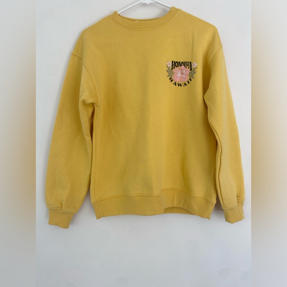 Honolua Women’s Sz Small Yellow Leilani Crewneck Shirt